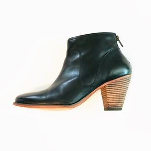 J SHOES | Black Leather Ankle Booties (9)